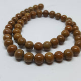 Wood Lace Stone Round Gemstone Beads 8mm Approx 45 Beads TRC430
