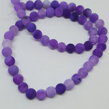 Natural & Dyed Weathered Agate Bead Strands Round Hot Pink or Purple 6mm Approx 65pcs TRC431