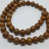 Wood Lace Stone Round Gemstone Beads 8mm Approx 45 Beads TRC430