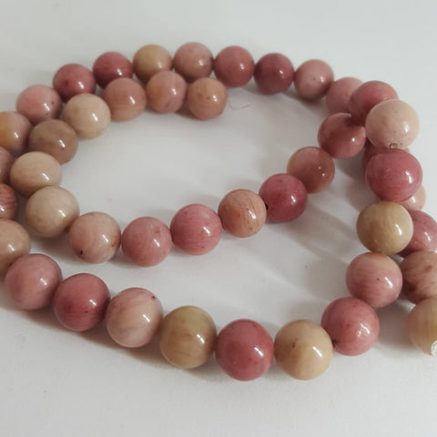Natural Rhodonite Round Beads 8mm, approx 49pcs TRC439