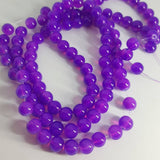 Baking Painted Glass Beads Imitation Opalite Round Blue Violet Beads 8mm approx 100pcs TRC437