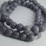 Natural Mashan Jade Round Beads Dyed, Gray, 8mm, approx 51pcs TRC436