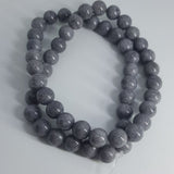Natural Mashan Jade Round Beads Dyed, Gray, 8mm, approx 51pcs TRC436