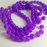 Baking Painted Glass Beads Imitation Opalite Round Blue Violet Beads 8mm approx 100pcs TRC437