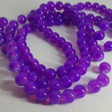 Baking Painted Glass Beads Imitation Opalite Round Blue Violet Beads 8mm approx 100pcs TRC437