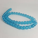 Glass Round Beads Medium Aquamarine, 6mm, Hole: 1mm approx 50pcs TRC443