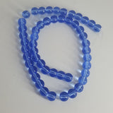 Glass Round Beads Cornflower Blue, 6mm, Hole: 1mm approx 50pcs TRC442