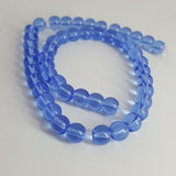 Glass Round Beads Cornflower Blue, 6mm, Hole: 1mm approx 50pcs TRC442