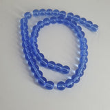Glass Round Beads Cornflower Blue, 6mm, Hole: 1mm approx 50pcs TRC442