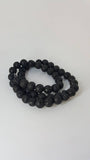 Natural Lava Stone Bead Strands, Round, 8mm, Hole: 1mm; approx 50pcs 15.7" TRC445