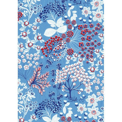 Decopatch Red and Blue Floral Paper 30x40cm 524