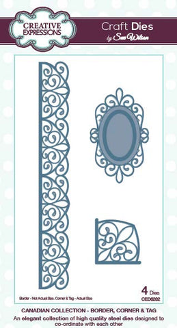 Border, Corner & Tag Canadian Collection Sue Wilson Creative Expressions CED6202