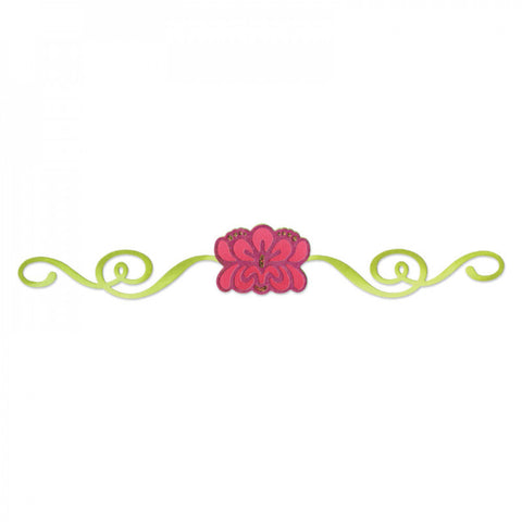 Flower Byrst with Ribbon Sizzlits Decorative Strip By Sizzix 657707