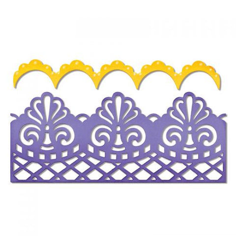 Damask & Scallop Borders Die Set Thinlits by Sizzix 658945