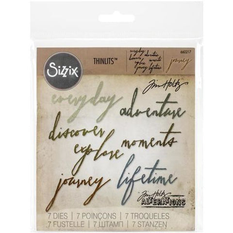 Handwritten Journey Die Set Tim Holtz Alterations by Sizzix 660217