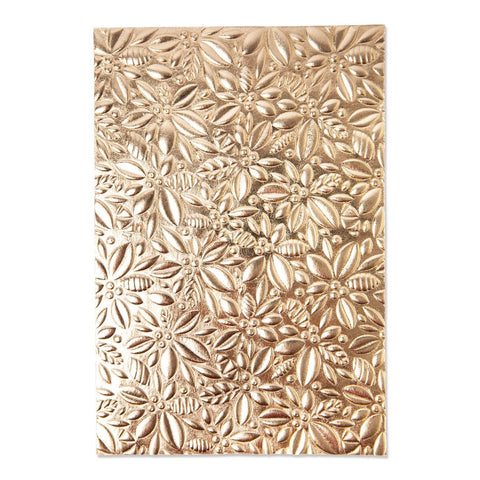 Holly Sizzix 3-D Texture Fades Embossing Folder By Tim Holtz 665253