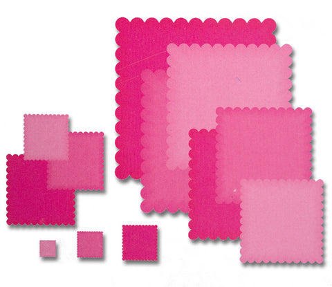Presscut - Smaller Scalloped Square Nesting Dies (12pcs) PCD77