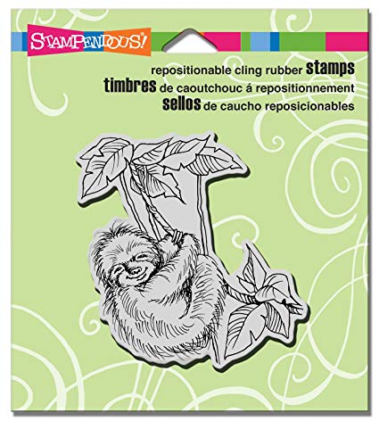 Cling Sloth Swing Stampendous Fran's Cling Rubber Stamps CRQ234