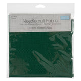 Aida 14 Count Green 30x45cm 100% Cotton Needlecraft Fabric Trimits A14\107