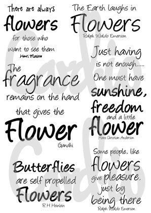 Say It With Flowers Sentiments Clear Stamp Set By Card-io CCSTSAY-01