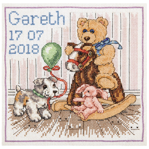 Teddy Birth Sampler Counted Cross Stitch Kit By Anchor ACS48