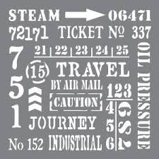 Industrial Elements Mixed Media Stencil Andy Skinner Decoart ANDY0107