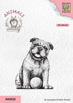 Dog With Ball Clear Stamp by Nellie Snellen Nellies Choice ANI024