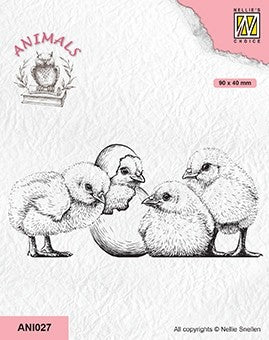 Chicks Clear Stamp by Nellie Snellen Nellies Choice ANI027