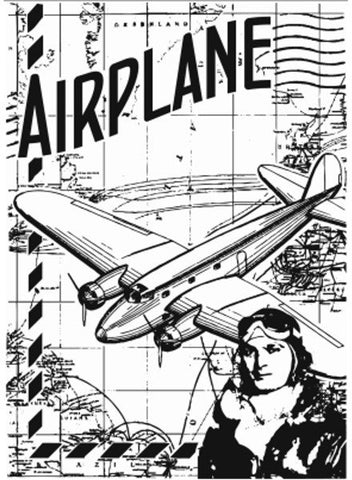 AirPlane Background Clear Stamp By Sharon Callis SCCSA6015