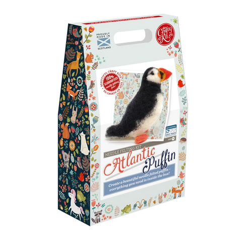 Atlantic Puffin Needle Felting Kit Crafting Kit The Crafty Kit Company CKC-NF-113