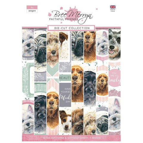 Bree Merryn Faithful Friends Die Cut Collection A4 Pad 300gsm Creative World of Crafts BM1003
