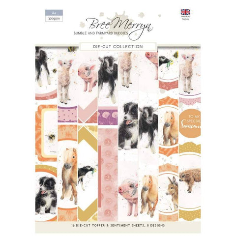 Bree Merryn Bumble and Farmyard Buddies Die Cut Collection A4 Pad 300gsm Creative World of Crafts BM1074