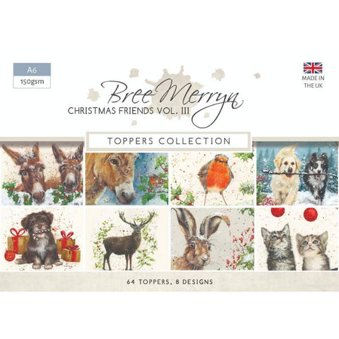 Bree Merryn Christmas Friends Vol 3 Toppers Collection A6 Pad 150gsm Creative World of Crafts BM1078