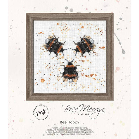 Bee Happy Counted Cross Stitch Kit Bree Merryn By My Cross Stitch BMCS02