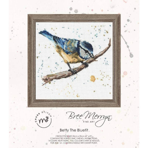 Betty The Bluetit Counted Cross Stitch Kit Bree Merryn By My Cross Stitch BMCS09