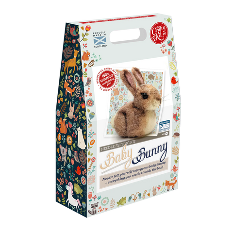 Baby Bunny Needle Felting Kit Crafting Kit The Crafty Kit Company CKC-NF-139