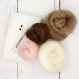 Baby Bunny Needle Felting Kit Crafting Kit The Crafty Kit Company CKC-NF-139