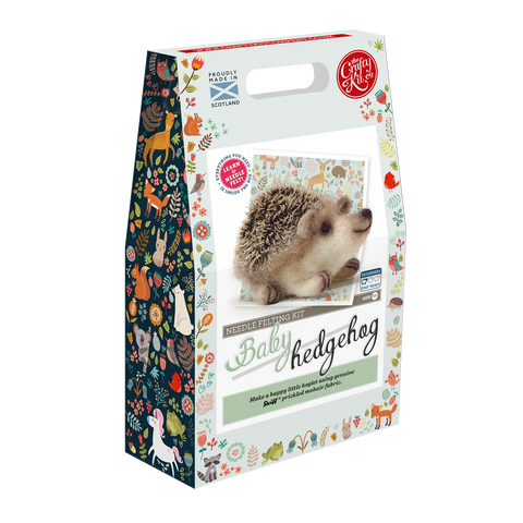 Baby Hedgehog Needle Felting Kit Crafting Kit The Crafty Kit Company CKC-NF-162