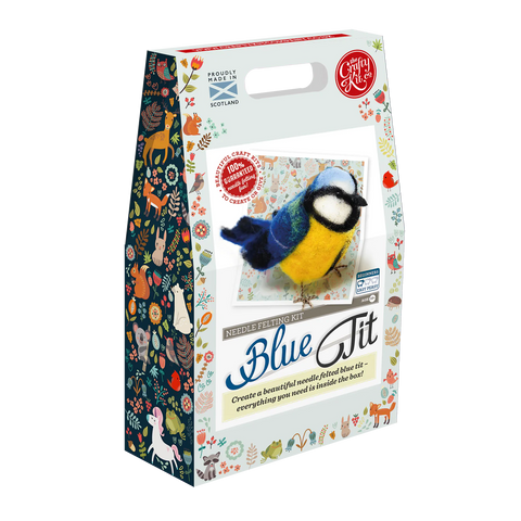 Blue Tit Needle Felting Kit Crafting Kit The Crafty Kit Company CKC-NF-135