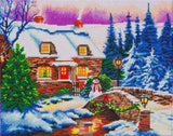 Christmas By The River, Framed Crystal Art Kit 40 x 50cm Crystal Art Kit By Craft Buddy CAK-A141L
