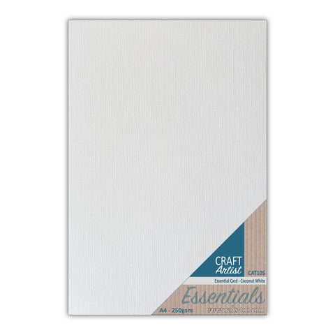 Coconut White Essential Card Craft Artist Essentials 250gsm A4 John Next Door CAT105