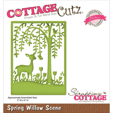 CottageCutz Elites Die - Spring Willow Scene