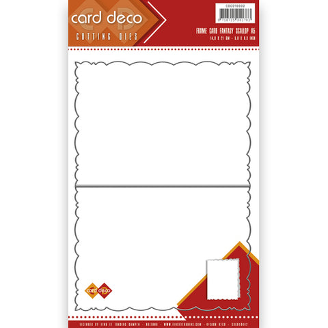 Card Deco Frame Card Fantasy Scallop Cutting Die 6x4 Card Size By Find It Trading CDCD10002