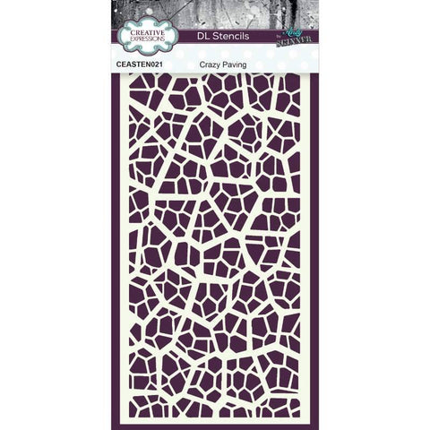 Crazy Paving DL Stencils By Andy Skinner For Creative Expressions CEASTEN021
