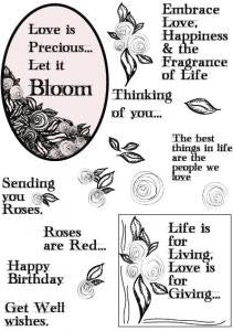 Scribble Rose Elements Clear Stamp Set CEC712 John Lockwood