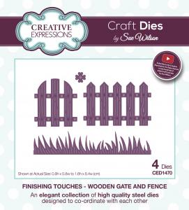 Wooden Gate and Fence Finishing Touches Collection By Sue Wilson Creative Expressions CED1470