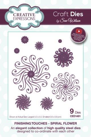 Spiral Flower Finishing Touches Collection By Sue Wilson Creative Expressions CED1491