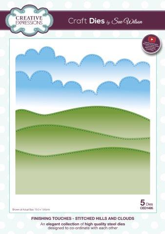 Stitched Hills and Clouds Finishing Touches Collection Craft Die By Sue Wilson Creative Expressions CED1495