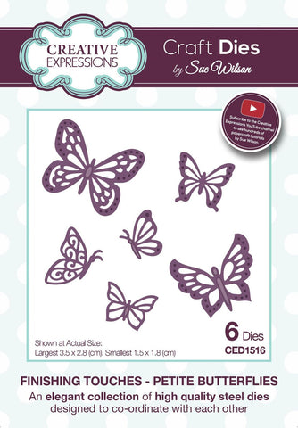Finishing Touches Petite Butterflies Die CED1516 By Creative Expressions