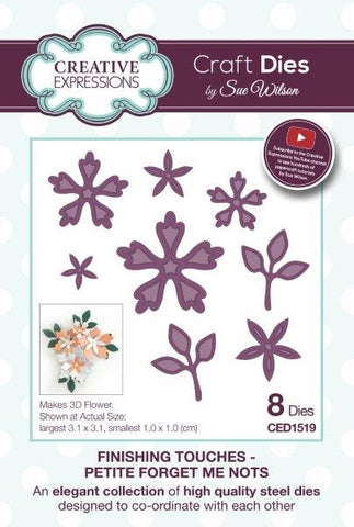 Petite Forget Me Nots Finishing Touches Collection By Sue Wilson Creative Expressions CED1519
